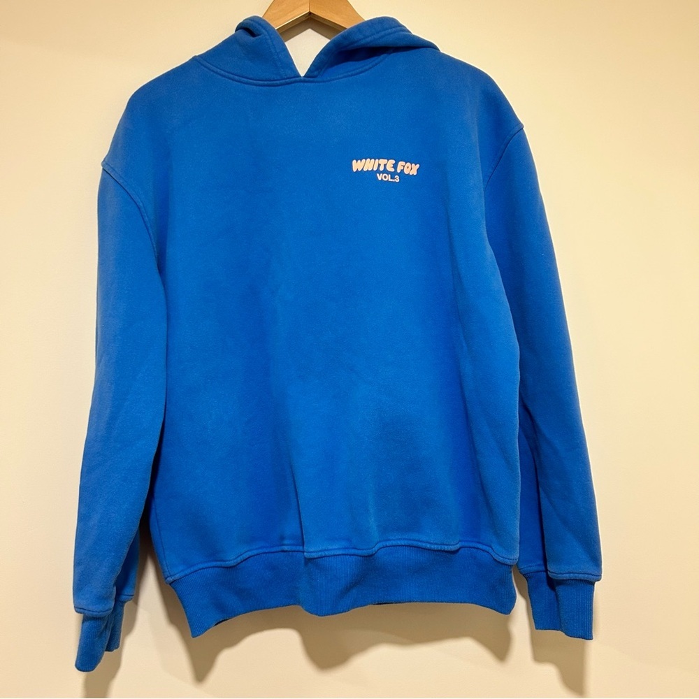 White Fox Boutique Vol 3 Offstage Hoodie Blue Sweatshirt S/M